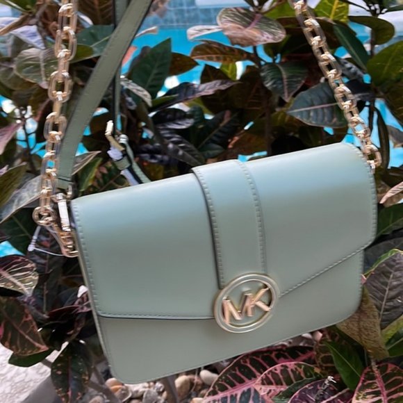 Michael Kors Carmen Medium Monogram Flap Crossbody Convertible Shoulder Bag - Picture 2 of 16